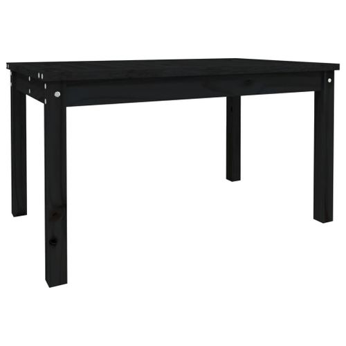 Table de jardin noir 82,5x50,5x45 cm bois massif de pin - Photo n°2; ?>