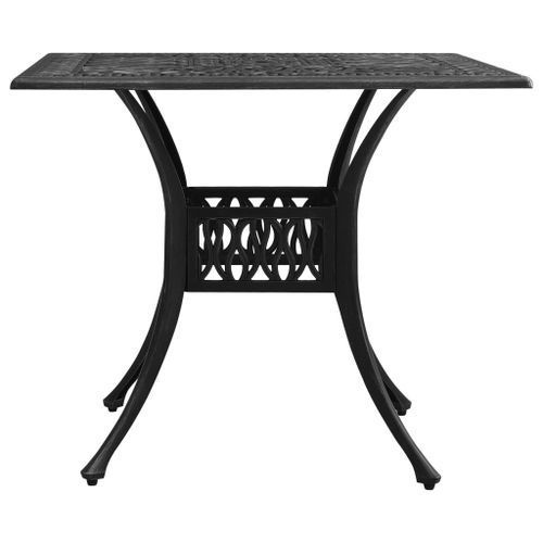 Table de jardin Noir 90x90x73 cm Aluminium coulé - Photo n°2; ?>