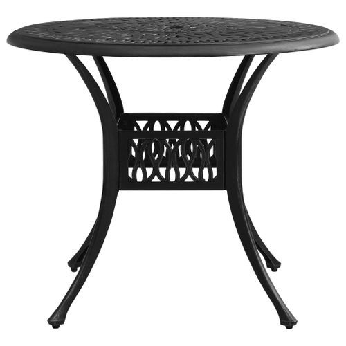 Table de jardin Noir 90x90x74 cm Aluminium coulé - Photo n°2; ?>