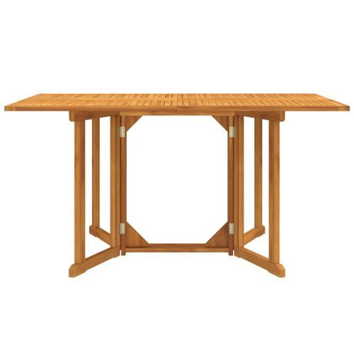 Table de jardin papillon pliante 150x90x75 cm bois massif teck - Photo n°2; ?>