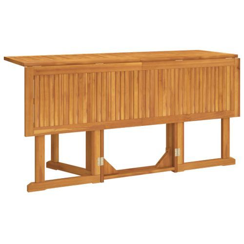 Table de jardin papillon pliante 150x90x75 cm bois massif teck - Photo n°3; ?>