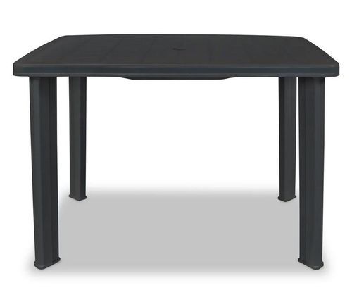 Table de jardin plastique anthracite Bouka 101 cm - Photo n°2; ?>