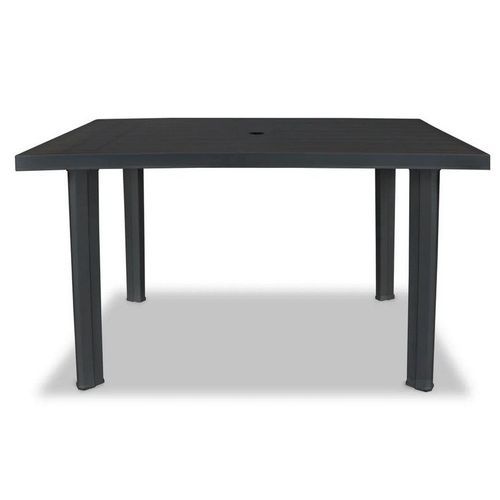 Table de jardin plastique anthracite Bouka 126 cm - Photo n°2; ?>