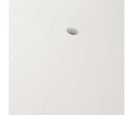 Table de jardin plastique blanc Bouka 126 cm - Photo n°3; ?>