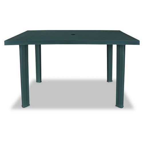 Table de jardin plastique vert Bouka 126 cm - Photo n°2; ?>