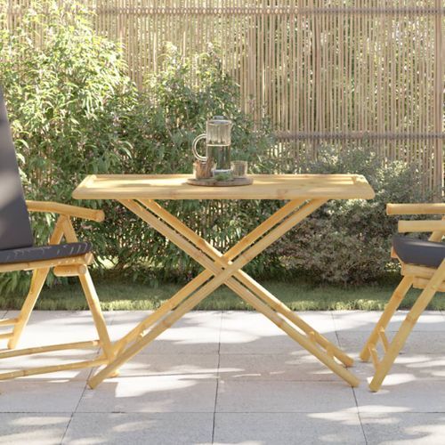 Table de jardin pliable 110x55x75 cm bambou - Photo n°2; ?>