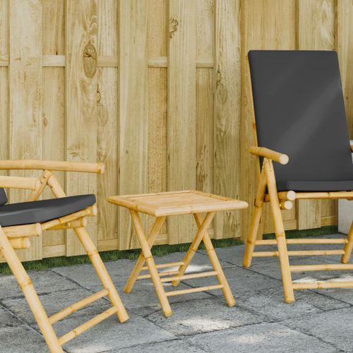 Table de jardin pliable 45x45x45 cm bambou - Photo n°2; ?>