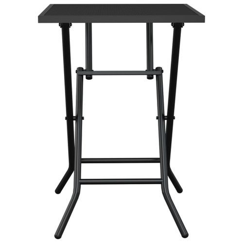 Table de jardin pliable anthracite 50x50x72 cm maille d'acier - Photo n°3; ?>