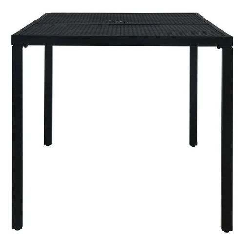 Table de jardin rectangulaire métal noir Naela 180 cm - Photo n°2; ?>