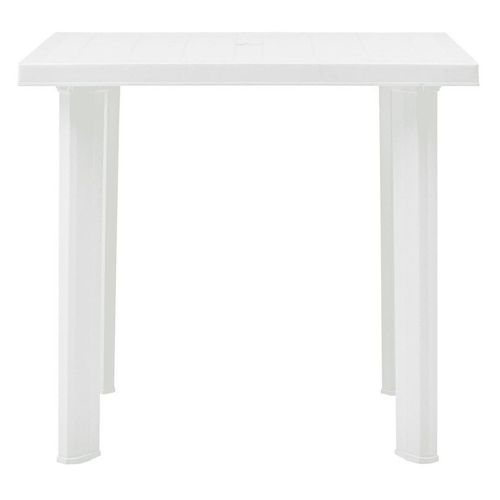 Table de jardin rectangulaire plastique blanc Assoa 80 cm - Photo n°2; ?>