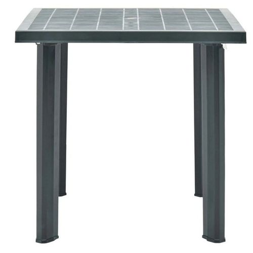 Table de jardin rectangulaire plastique vert Assoa 80 cm - Photo n°2; ?>