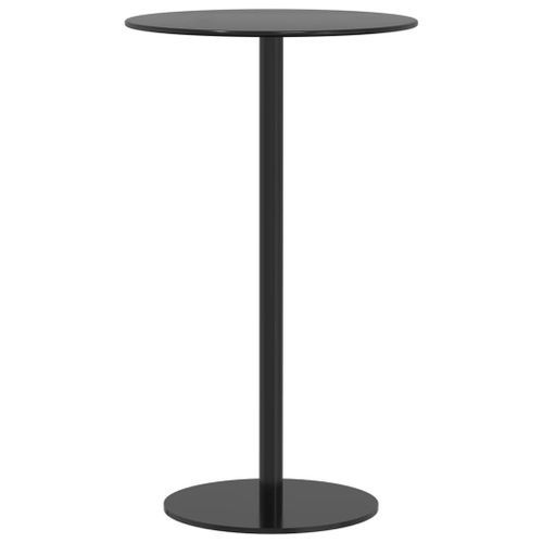 Table de jardin ronde noir Ø60x105 cm acier - Photo n°2; ?>