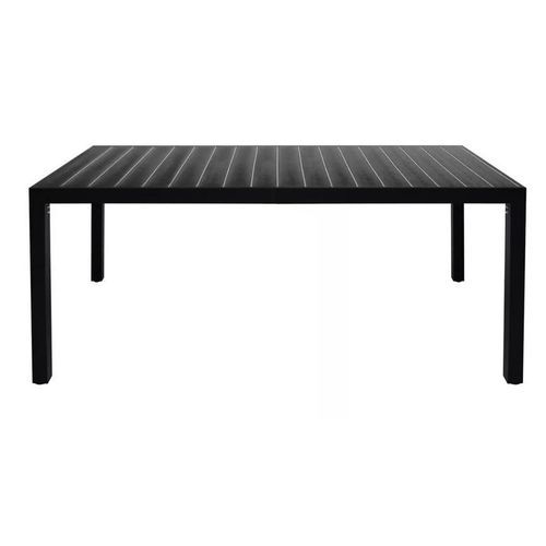 Table de jardin WPC et pieds métal noir Etrino 185 cm - Photo n°2; ?>