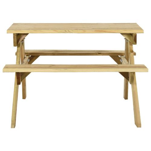 Table de pique-nique et bancs 110x123x73cm Bois de pin imprégné - Photo n°3; ?>