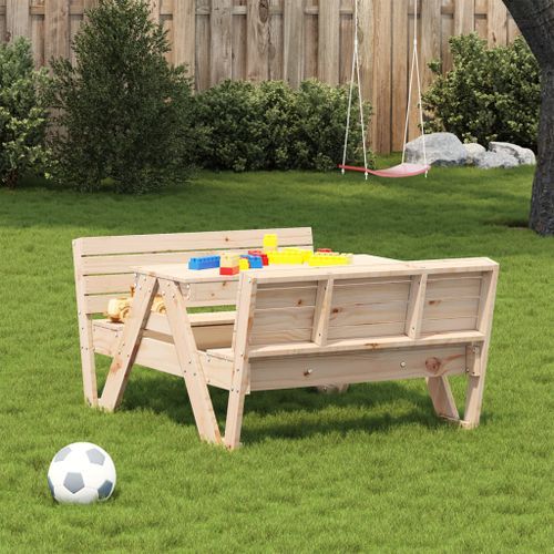 Table de pique-nique pour enfants 88x122x58 cm bois massif pin - Photo n°3; ?>