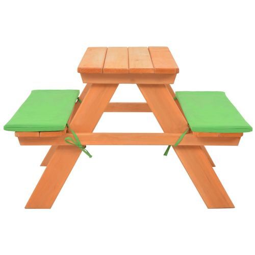 Table de pique-nique pour enfants avec bancs 89x79x50 cm Sapin - Photo n°3; ?>