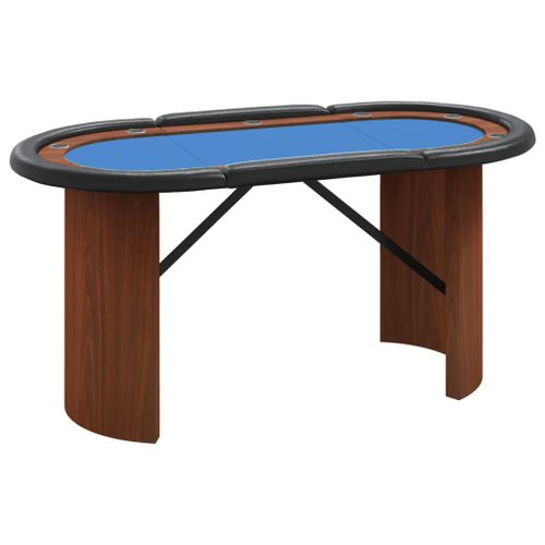 Table de poker 10 joueurs Bleu 160x80x75 cm - Photo n°2; ?>