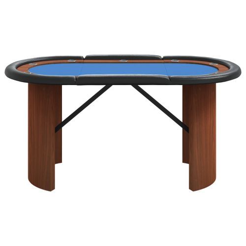 Table de poker 10 joueurs Bleu 160x80x75 cm - Photo n°3; ?>