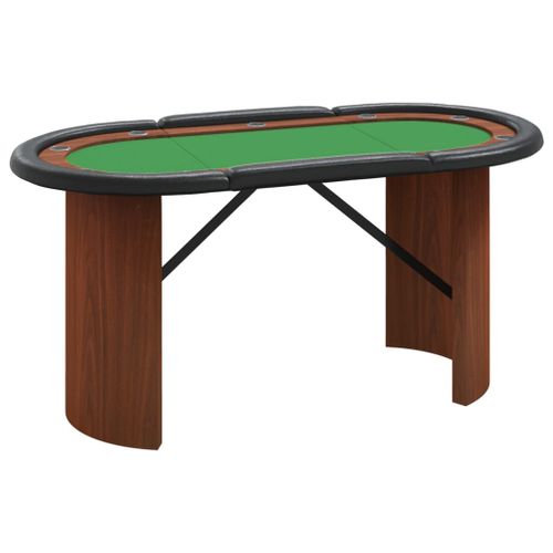 Table de poker 10 joueurs Vert 160x80x75 cm - Photo n°2; ?>