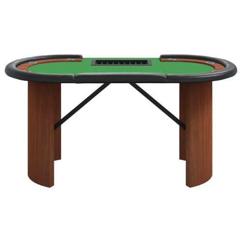 Table de poker 8 joueurs avec plateau à jetons Vert 160x80x75cm - Photo n°3; ?>