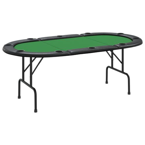 Table de poker pliable 10 joueurs Vert 206x106x75 cm - Photo n°2; ?>