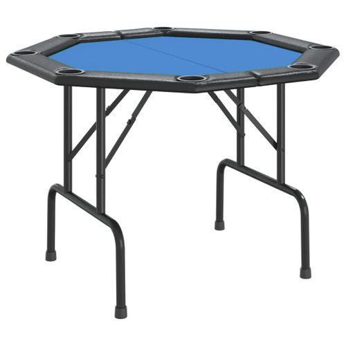 Table de poker pliable 8 joueurs Bleu 108x108x75 cm - Photo n°2; ?>