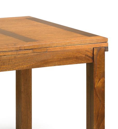 Table de repas carrée extensible en bois massif de Mindy Orka 95/180 cm - Photo n°3; ?>