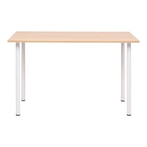 Table de salle à manger 120x60x73 cm Chêne et blanc - Photo n°2; ?>