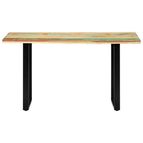 Table de salle à manger 140x70x76cm Bois de récupération massif 2 - Photo n°3; ?>