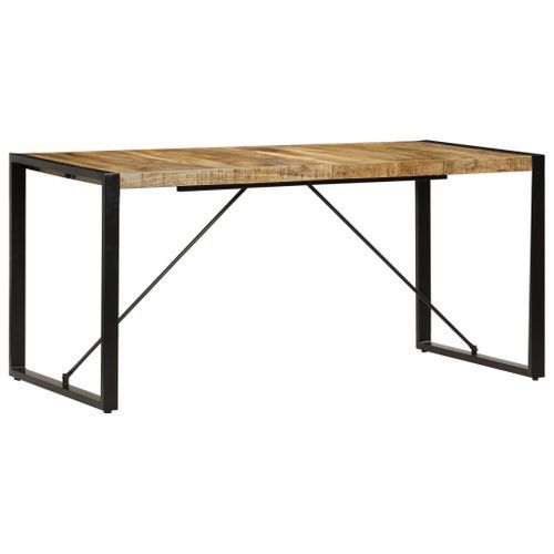 Table de salle à manger 160x80x75 cm Bois de manguier massif - Photo n°3; ?>