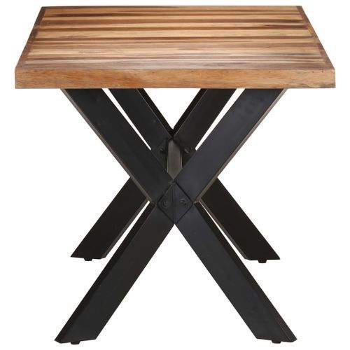 Table de salle à manger 160x80x75 cm Bois solide avec finition - Photo n°3; ?>