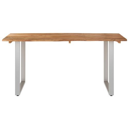 Table de salle à manger 160x80x76 cm Bois d'acacia solide 3 - Photo n°2; ?>