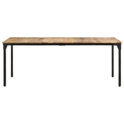 Table de salle à manger 200x100x76 cm Bois de manguier solide - Photo n°2; ?>