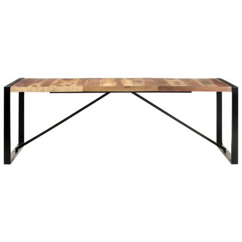 Table de salle à manger 220x100x75 cm Bois solide - Photo n°3; ?>