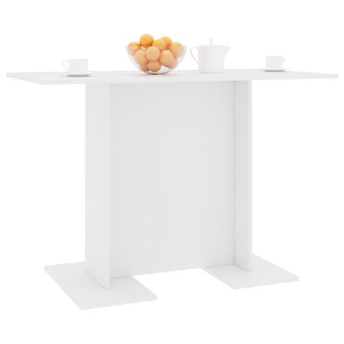 Table de salle à manger Blanc 110 x 60 x 75 cm - Photo n°3; ?>