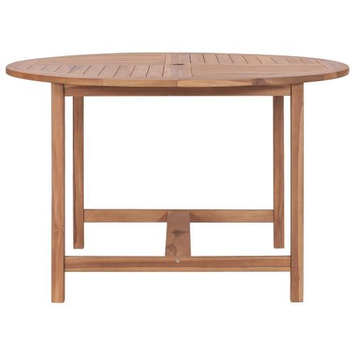 Table de salle à manger de jardin Ø110x75cm Bois massif de teck - Photo n°3; ?>