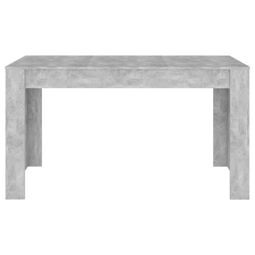 Table de salle à manger Gris béton 140x74,5x76 cm - Photo n°3; ?>