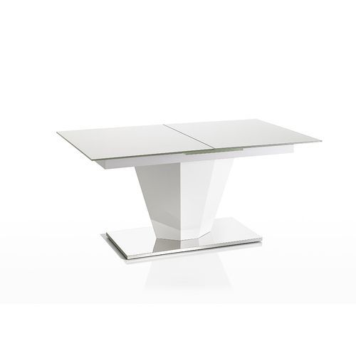 Table design à rallonge Crème Robia 160-200 cm - Photo n°2; ?>