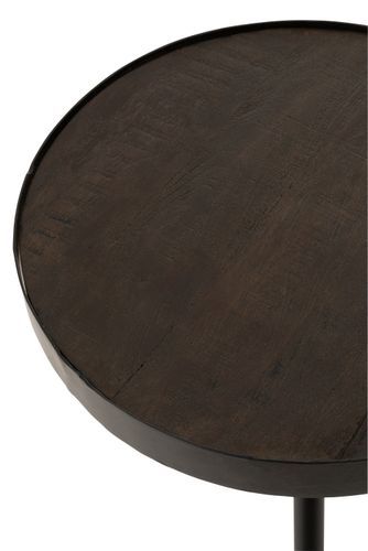 Table en gigogne bois foncé Gino D 50 cm - Photo n°3; ?>