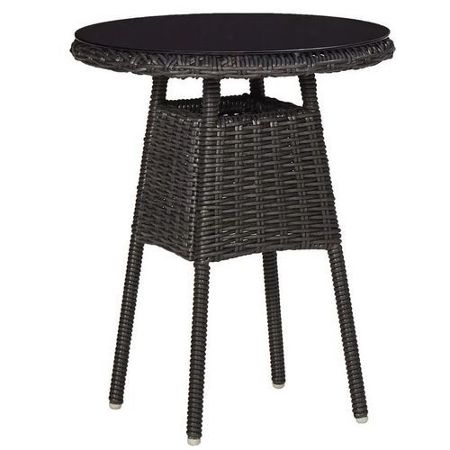 Table et 2 chaises de jardin résine tressée noire Iggem - Photo n°2; ?>