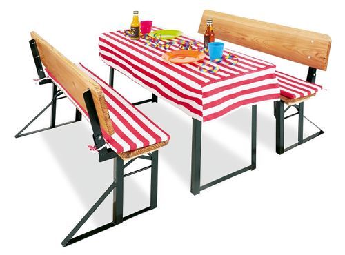 Table et bancs enfant pin massif clair et métal vert Sepp&Lehne - Photo n°2; ?>
