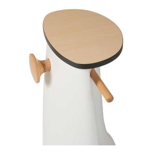 Table et chaise enfant polypropylène blanc et bois clair Zunli - Photo n°2; ?>