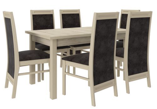 Table extensible 140/180 cm en bois clair sonoma Komba - Photo n°2; ?>