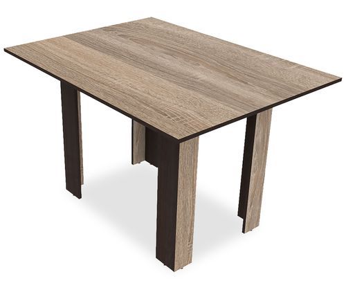 Table extensible 2 à 4 personnes bois chêne clair 90 à 120 cm Eneva - Photo n°3; ?>