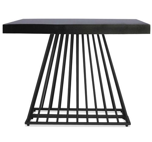 Table extensible 4 à 10 personnes bois et pieds métal noir L 100 à 240 cm Loïs - Photo n°2; ?>