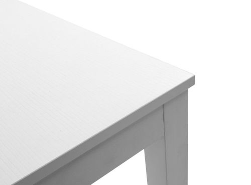 Table extensible 4 à 6 personnes L 130 cm à 170 cm mélaminé blanc Thali - Photo n°3; ?>