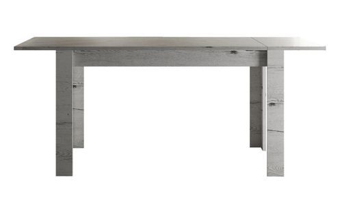 Table extensible 4 à 6 personnes L 137 à 185 cm mélaminé chêne gris Saxo - Photo n°2; ?>