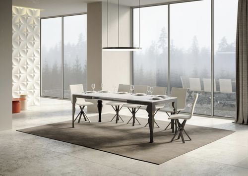 Table extensible avec pieds acier anthracite style orientale Torza evolution - Photo n°3; ?>