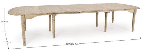 Table extensible bois de chêne naturel Badou L 152/382 - Photo n°3; ?>