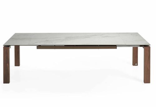 Table extensible bois massif et plateau porcelaine 180-270 cm Myral - Photo n°2; ?>